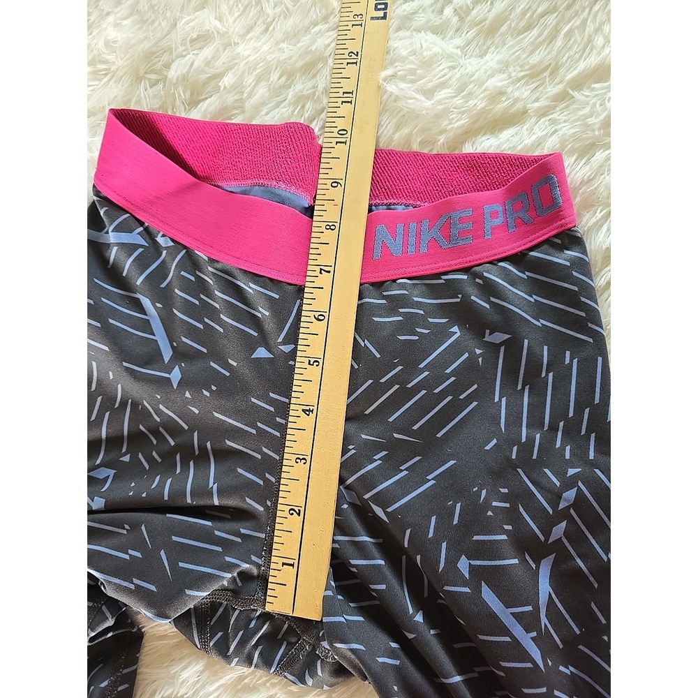 Nike Pro Dri Fit Womens Mid Rise Capri Multicolor Athletic Compression Pants S - Picture 7 of 9